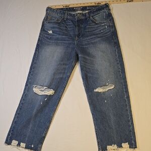 Ariat Tomboy Straight Wanda Jeans 31R Ultra High Rise Distressed Moana 10047322